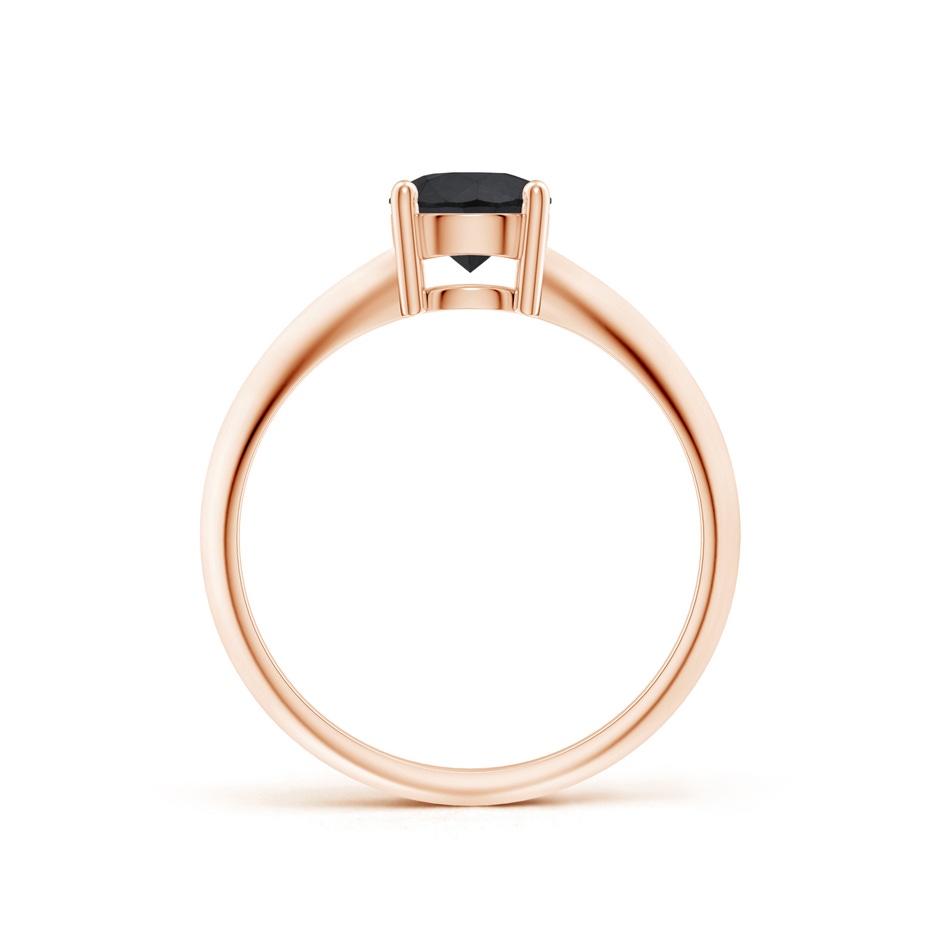 5.8mm AA Prong-Set Enhanced Black Diamond Solitaire Engagement Ring in Rose Gold product image
