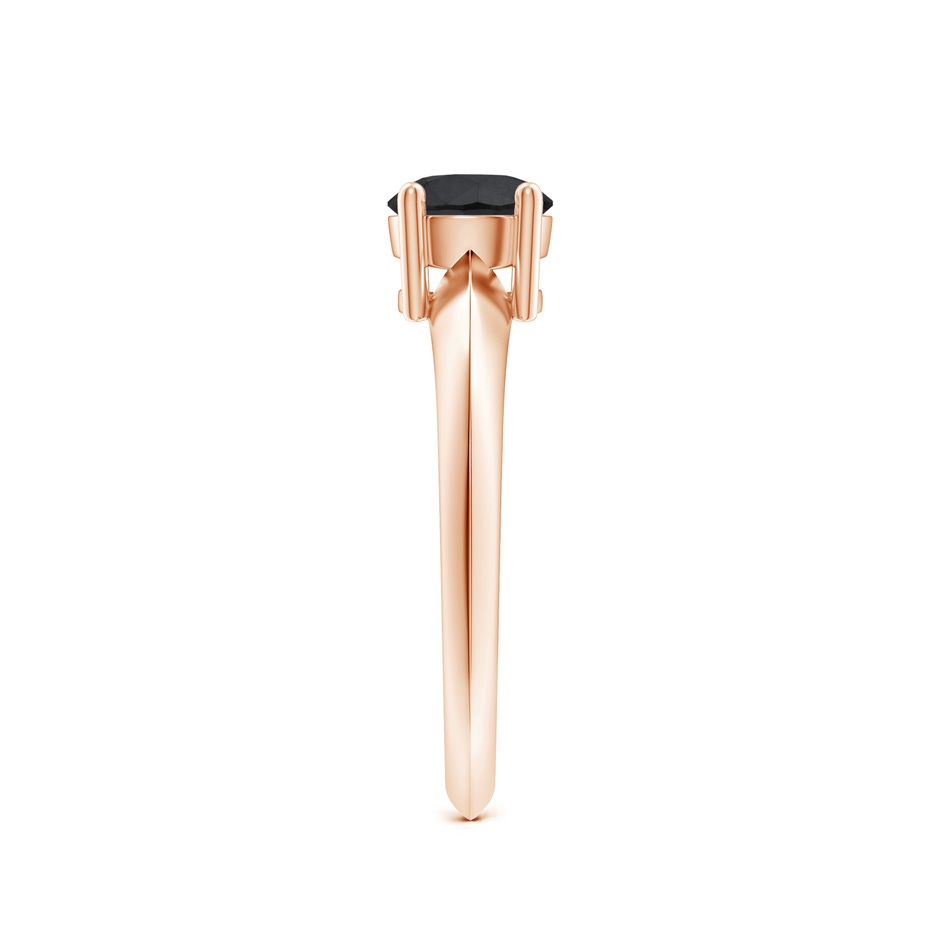 5.8mm AA Prong-Set Enhanced Black Diamond Solitaire Engagement Ring in Rose Gold product image