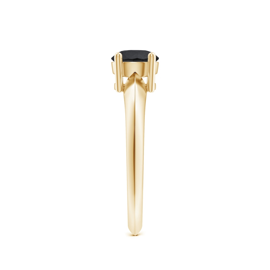 5.8mm AA Prong-Set Enhanced Black Diamond Solitaire Engagement Ring in Yellow Gold product image