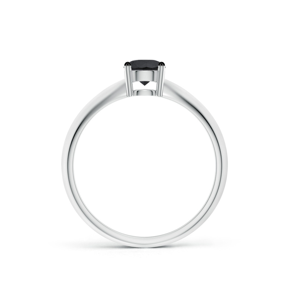5mm AA Prong-Set Enhanced Black Diamond Solitaire Engagement Ring in P950 Platinum product image