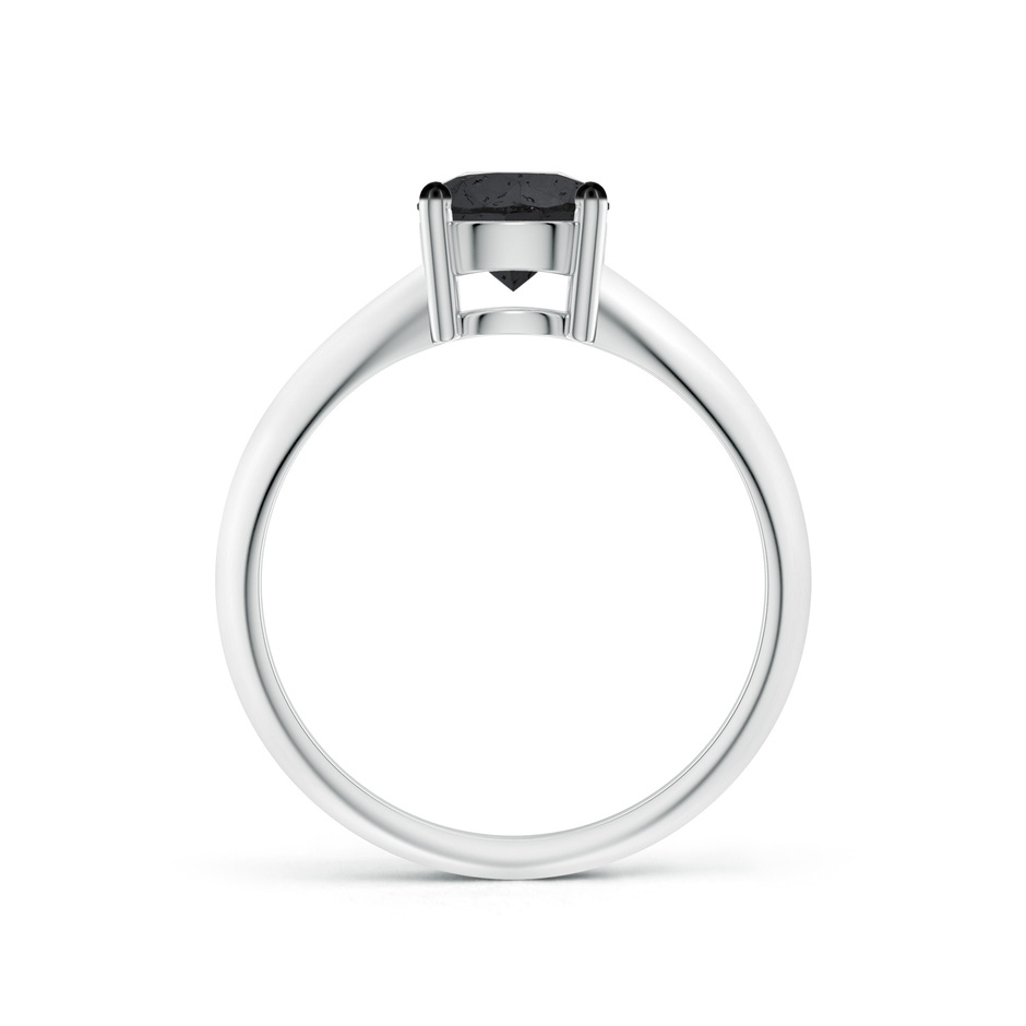 6.4mm A Prong-Set Enhanced Black Diamond Solitaire Engagement Ring in White Gold product image
