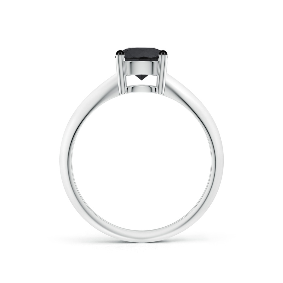 6.4mm AA Prong-Set Enhanced Black Diamond Solitaire Engagement Ring in P950 Platinum product image