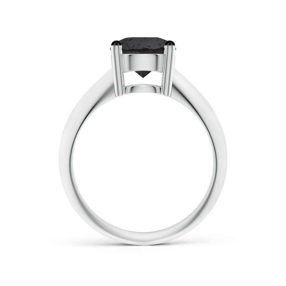 8mm A Prong-Set Enhanced Black Diamond Solitaire Engagement Ring in White Gold product image