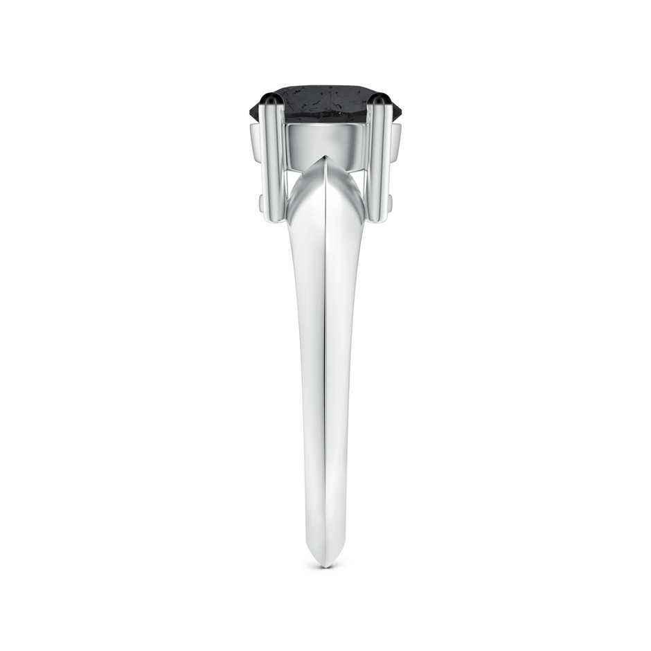 8mm A Prong-Set Enhanced Black Diamond Solitaire Engagement Ring in White Gold product image