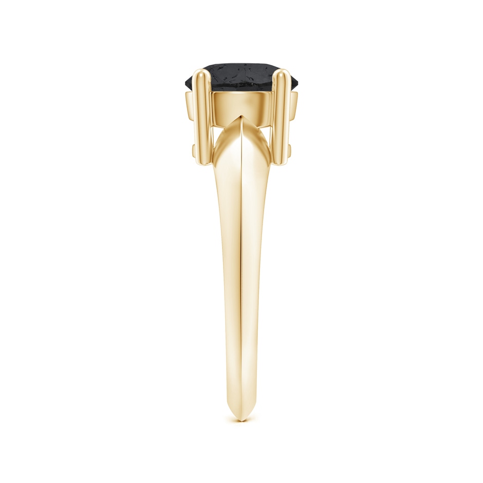 8mm A Prong-Set Enhanced Black Diamond Solitaire Engagement Ring in Yellow Gold product image