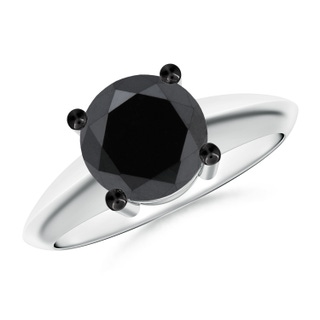 8mm AA Prong-Set Enhanced Black Diamond Solitaire Engagement Ring in P950 Platinum