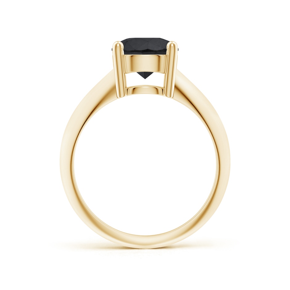8mm AA Prong-Set Enhanced Black Diamond Solitaire Engagement Ring in Yellow Gold product image