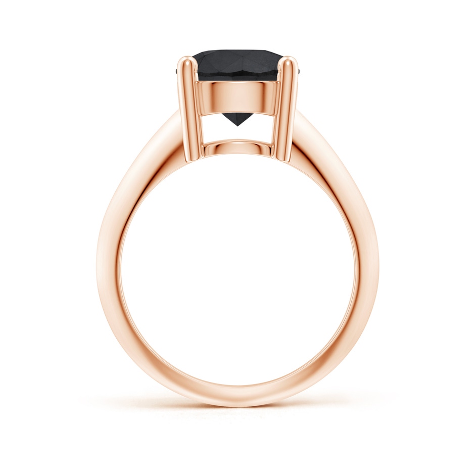 9.2mm AA Prong-Set Enhanced Black Diamond Solitaire Engagement Ring in Rose Gold product image