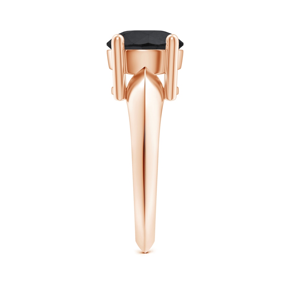 9.2mm AA Prong-Set Enhanced Black Diamond Solitaire Engagement Ring in Rose Gold product image