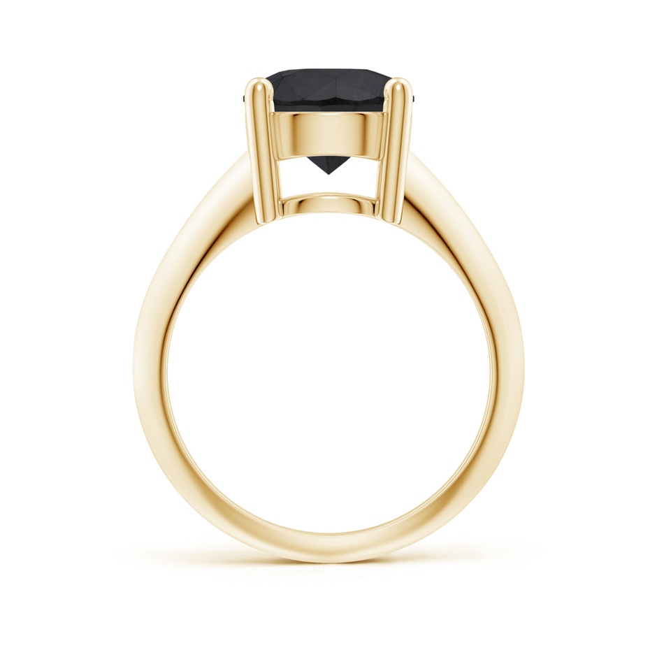 9.2mm AA Prong-Set Enhanced Black Diamond Solitaire Engagement Ring in Yellow Gold product image