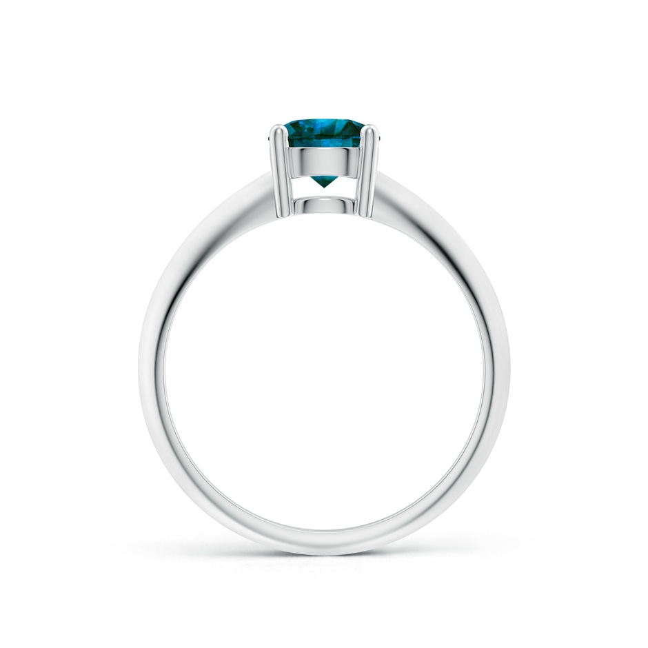 5.8mm AA Prong-Set Blue Diamond Solitaire Engagement Ring in White Gold side-1