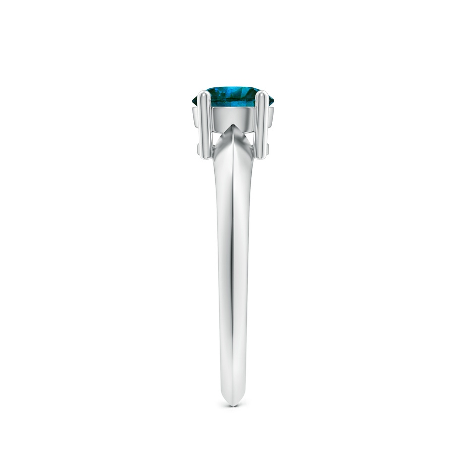 5.8mm AA Prong-Set Blue Diamond Solitaire Engagement Ring in White Gold side-2