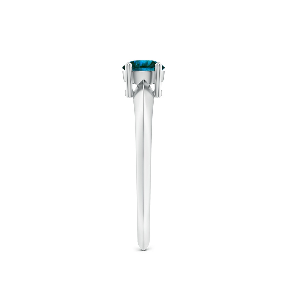 5mm AA Prong-Set Blue Diamond Solitaire Engagement Ring in P950 Platinum side-2