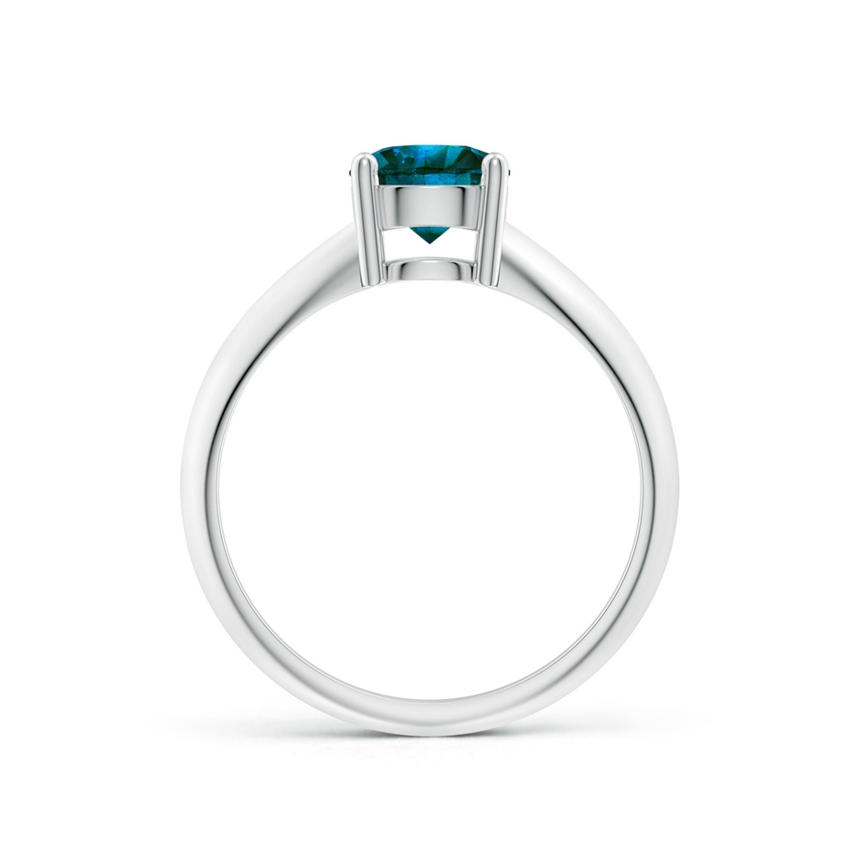 6.4mm AA Prong-Set Blue Diamond Solitaire Engagement Ring in P950 Platinum side-1