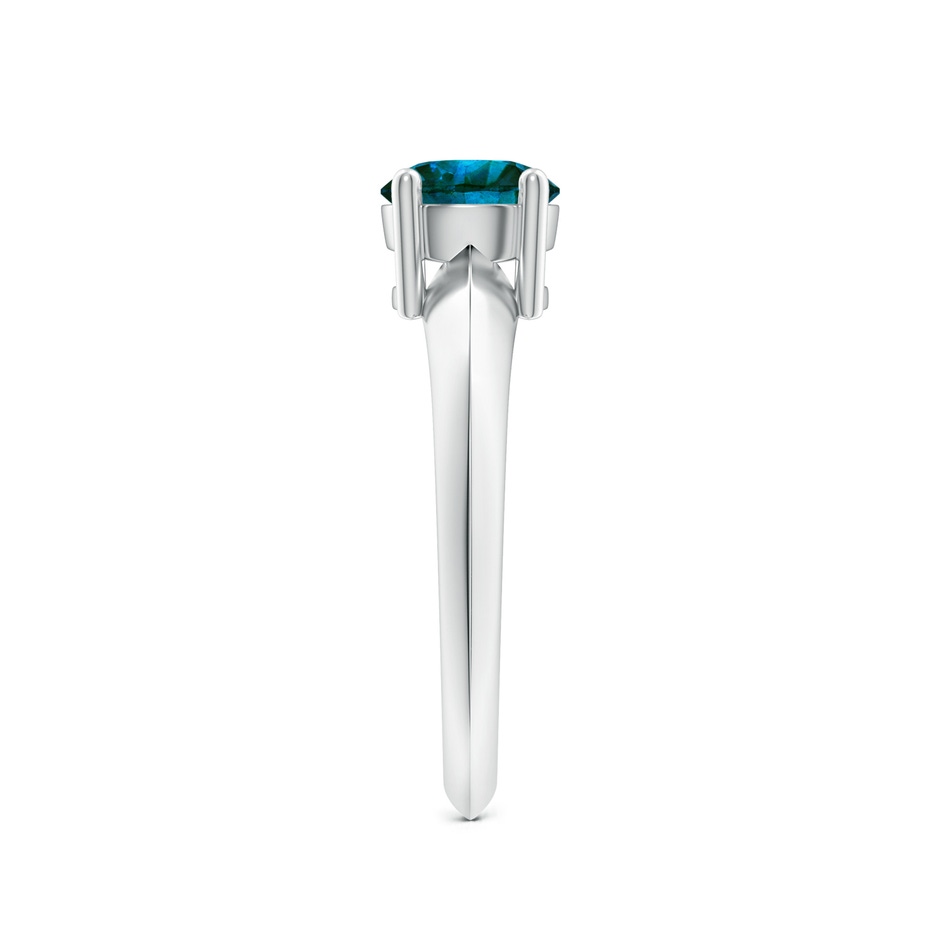 6.4mm AA Prong-Set Blue Diamond Solitaire Engagement Ring in P950 Platinum side-2