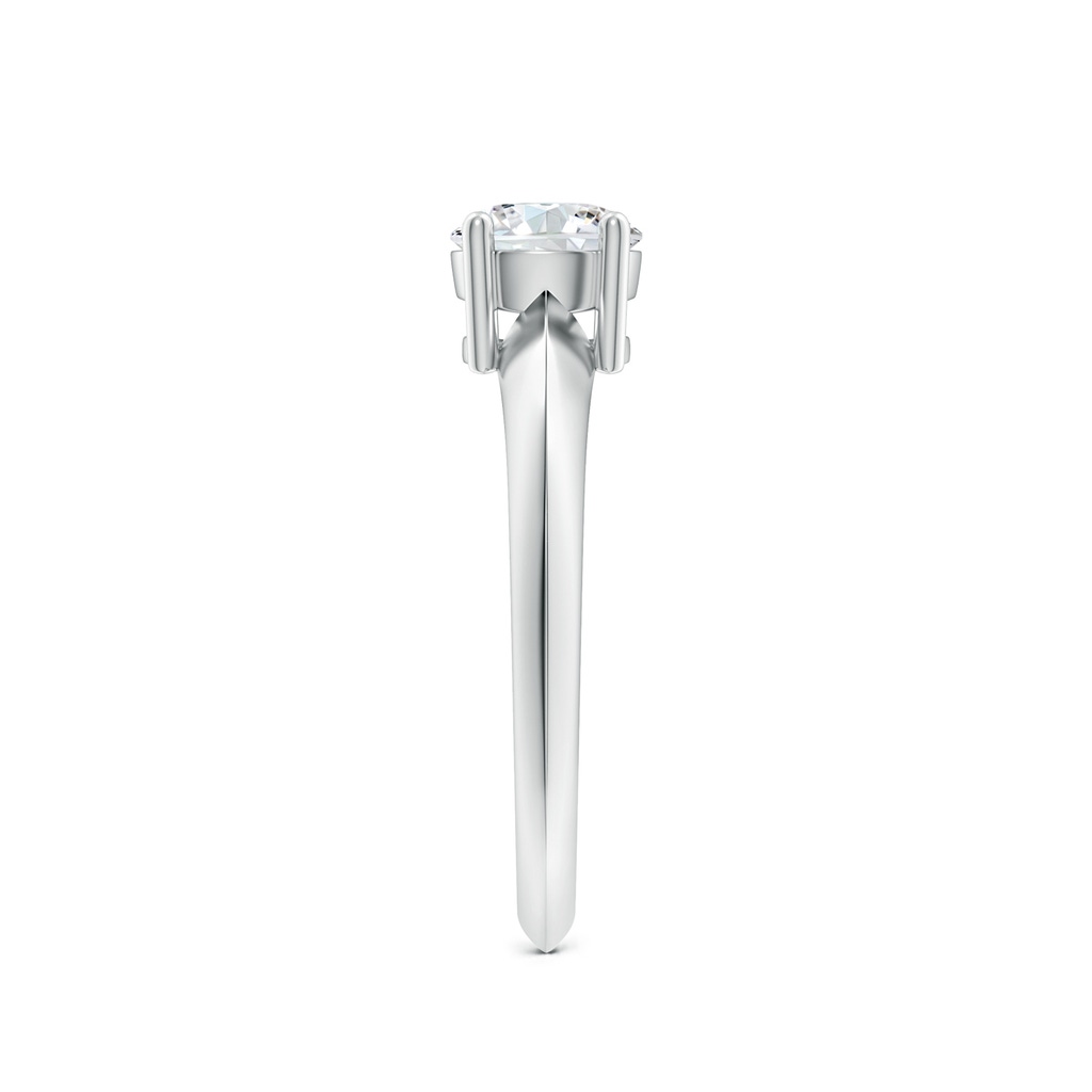 5.8mm GVS2 Prong-Set Diamond Solitaire Engagement Ring in White Gold - body_hand