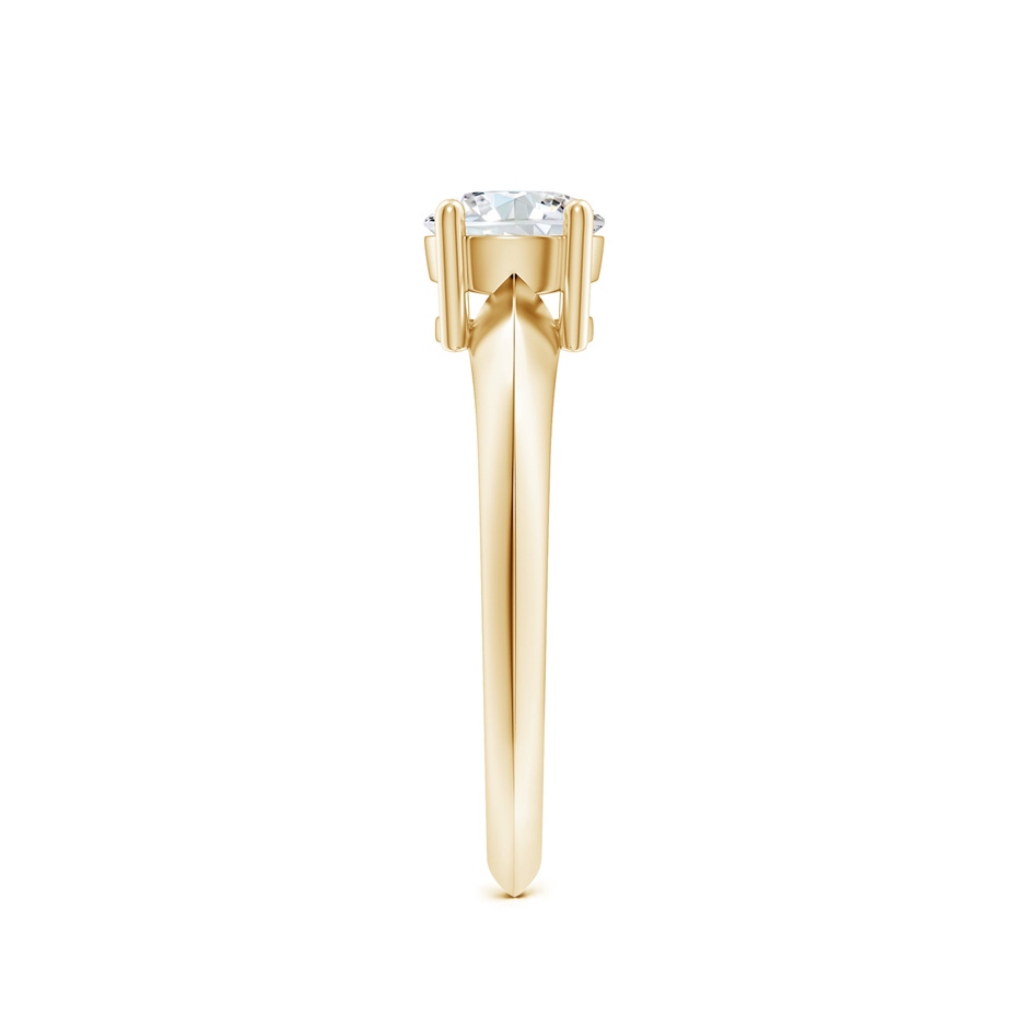 5.8mm GVS2 Prong-Set Diamond Solitaire Engagement Ring in Yellow Gold body-hand