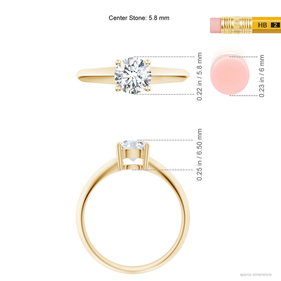 5.8mm GVS2 Prong-Set Diamond Solitaire Engagement Ring in Yellow Gold product image