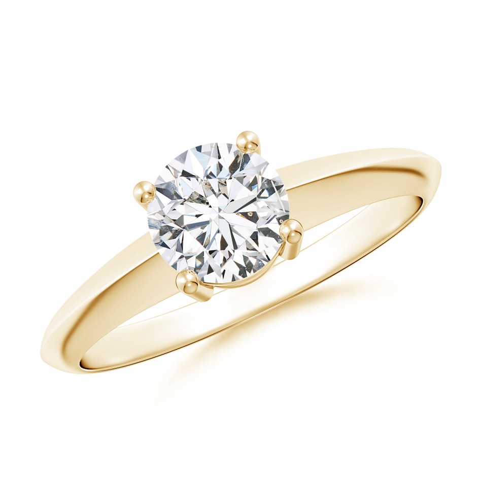 5.8mm HSI2 Prong-Set Diamond Solitaire Engagement Ring in Yellow Gold 