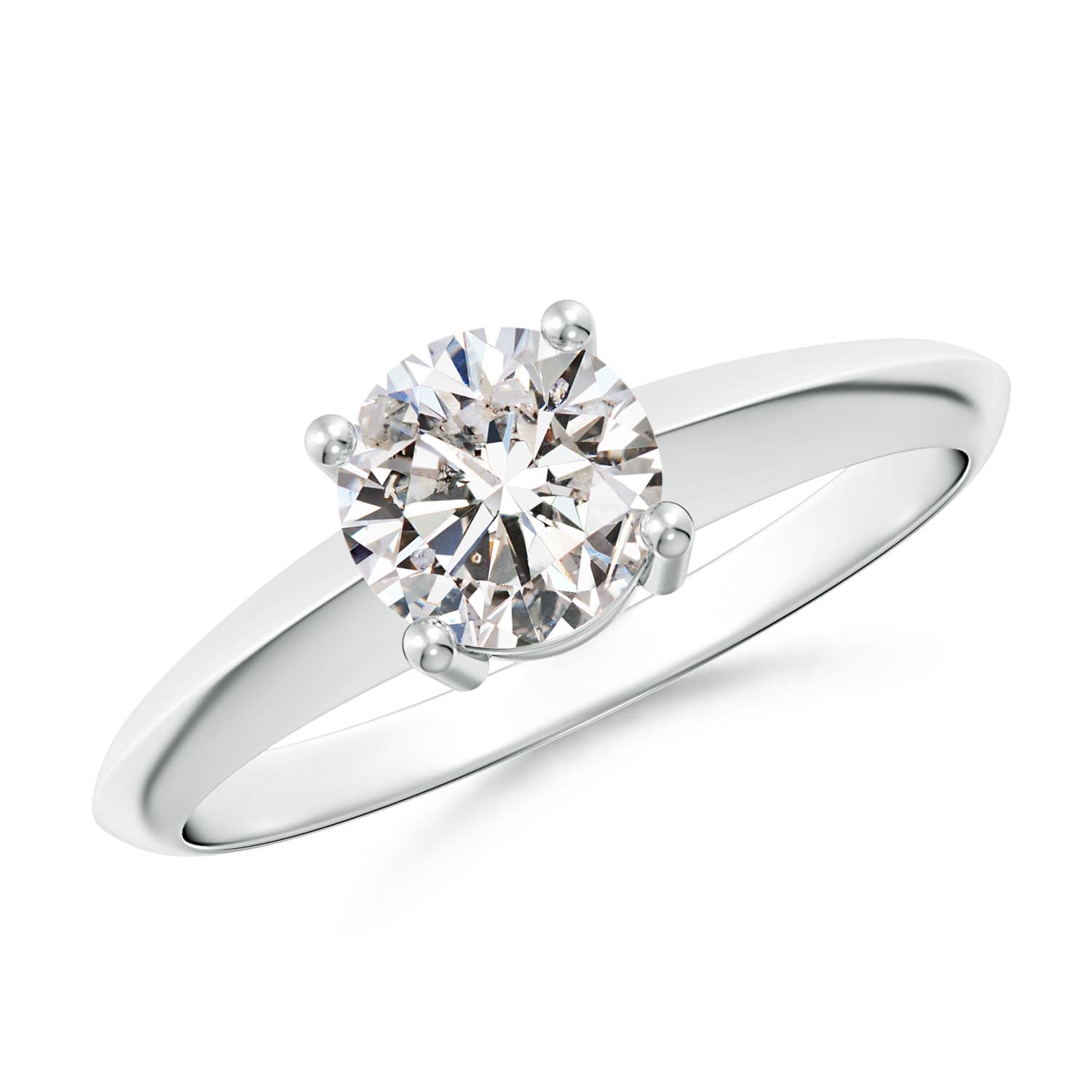 5.8mm IJI1I2 Prong-Set Diamond Solitaire Engagement Ring in White Gold