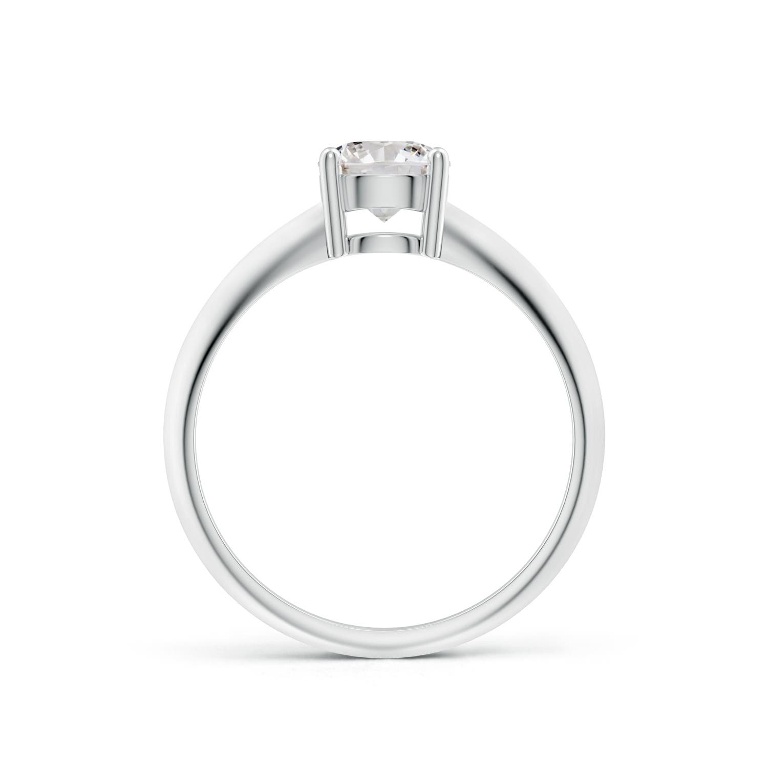 5.8mm IJI1I2 Prong-Set Diamond Solitaire Engagement Ring in White Gold - side 1