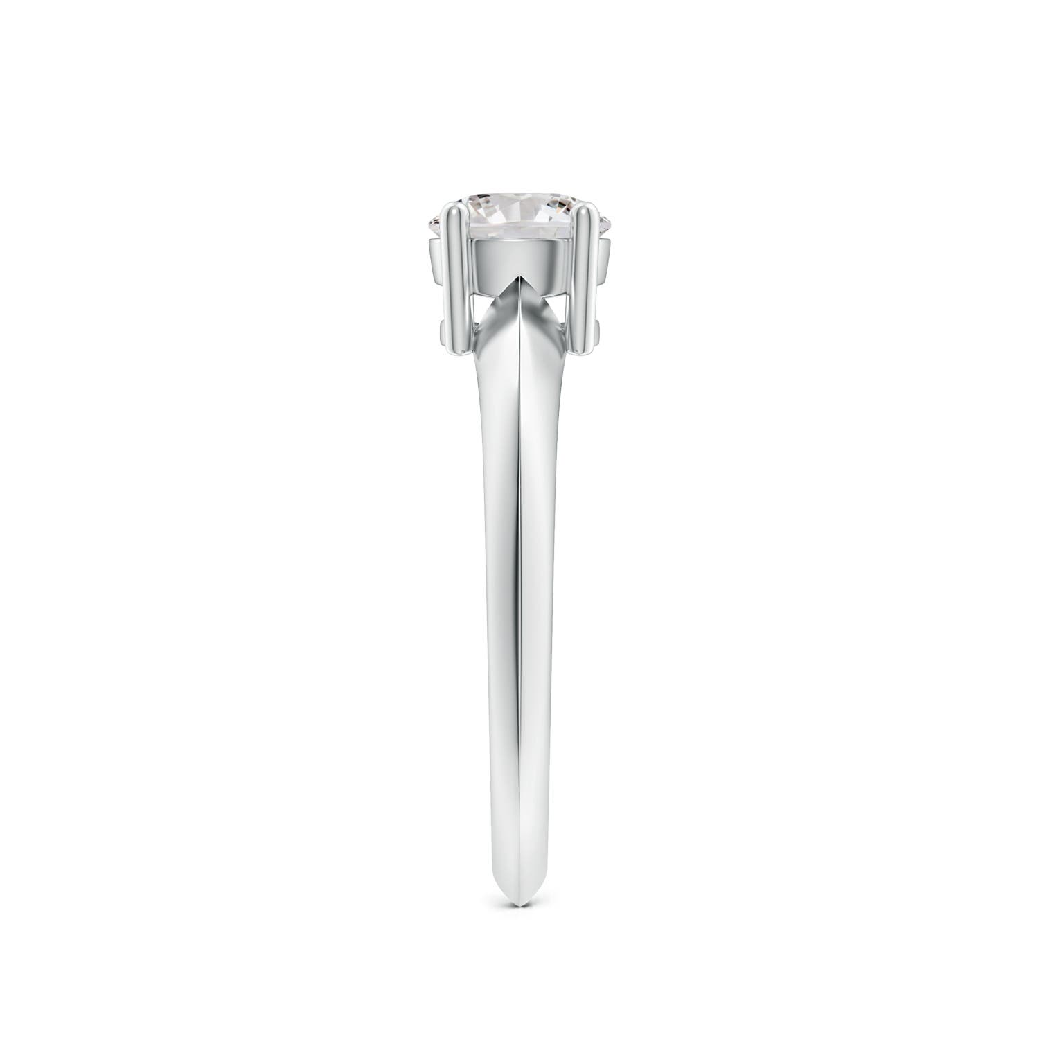 5.8mm IJI1I2 Prong-Set Diamond Solitaire Engagement Ring in White Gold - side 2