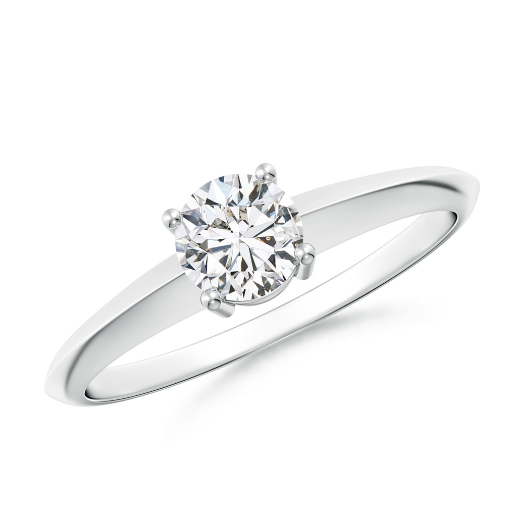 5mm HSI2 Prong-Set Diamond Solitaire Engagement Ring in White Gold