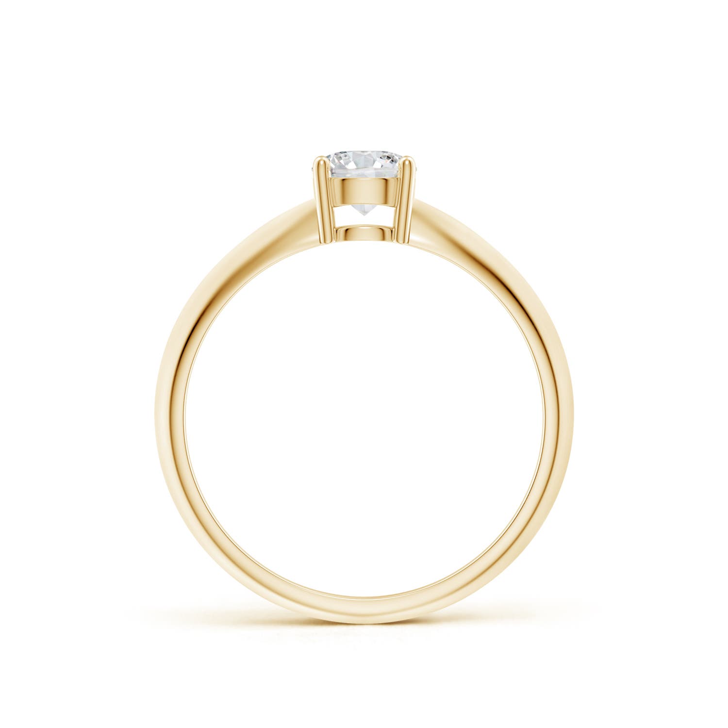 5mm HSI2 Prong-Set Diamond Solitaire Engagement Ring in Yellow Gold