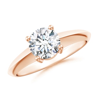 6.4mm GVS2 Prong-Set Diamond Solitaire Engagement Ring in Rose Gold