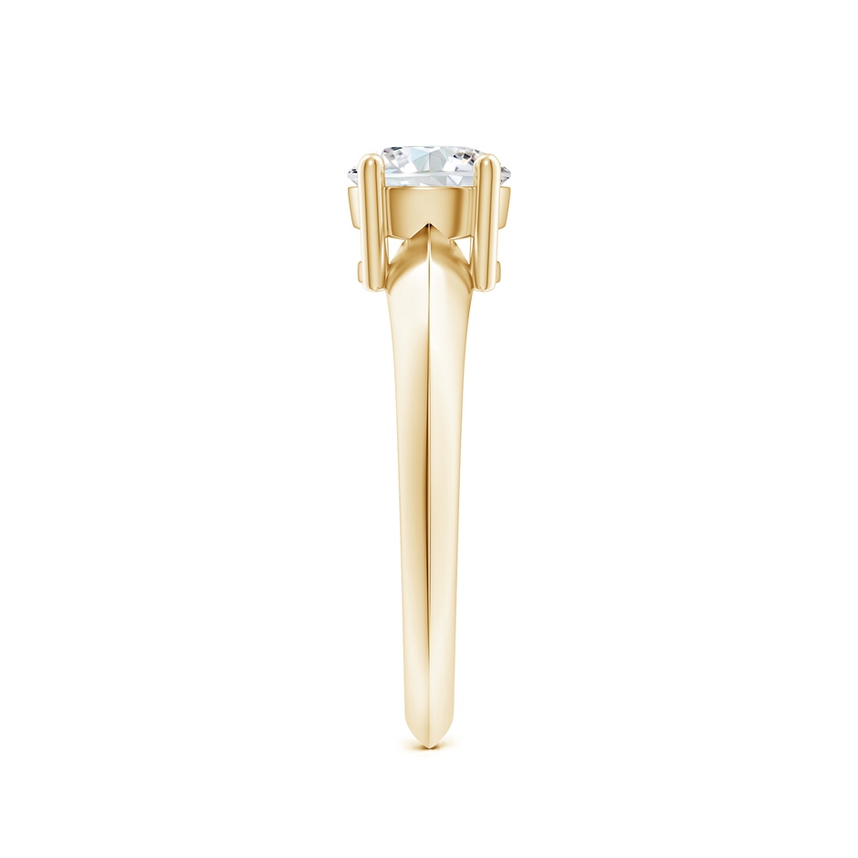 6.4mm GVS2 Prong-Set Diamond Solitaire Engagement Ring in Yellow Gold body-hand