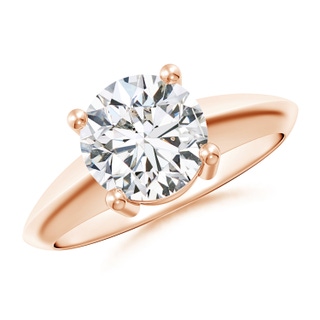 8mm HSI2 Prong-Set Diamond Solitaire Engagement Ring in Rose Gold