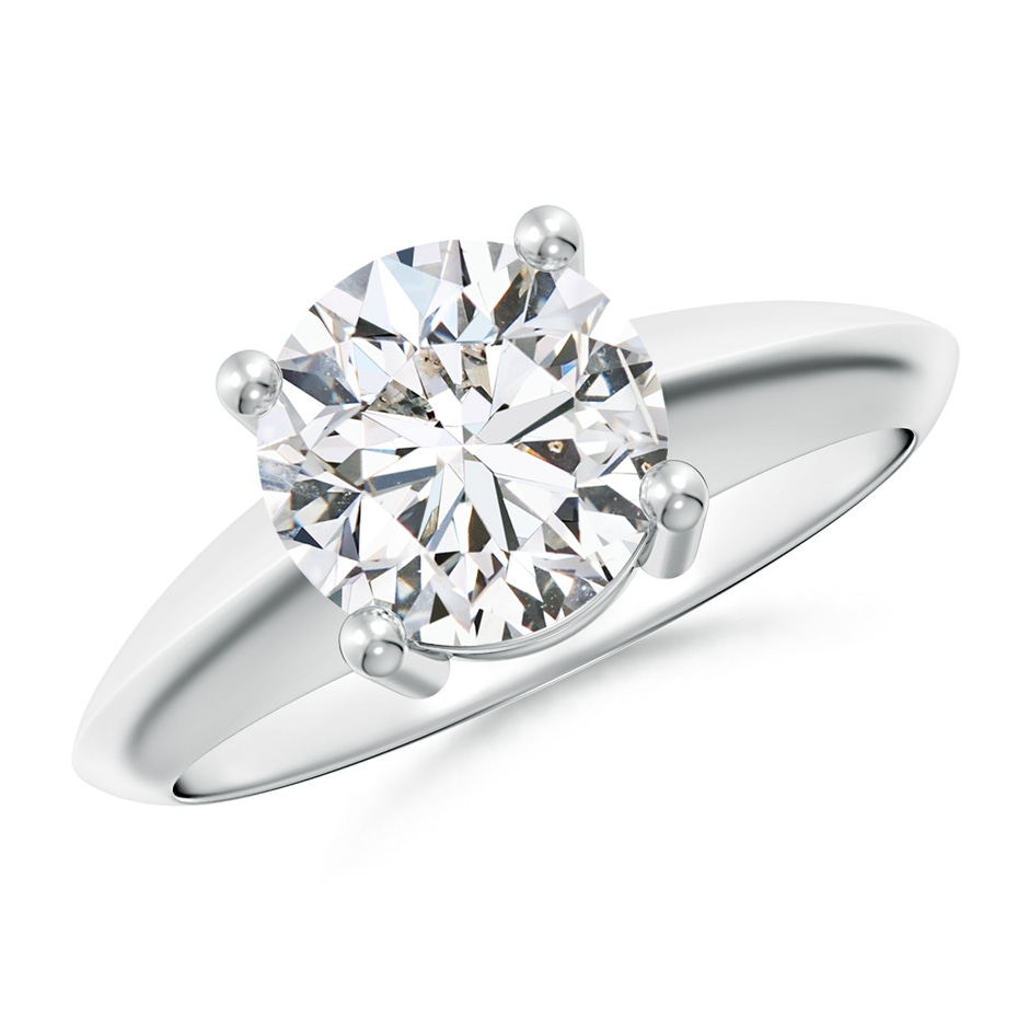 8mm HSI2 Prong-Set Diamond Solitaire Engagement Ring in White Gold 