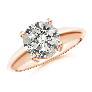 8mm KI3 Prong-Set Diamond Solitaire Engagement Ring in Rose Gold