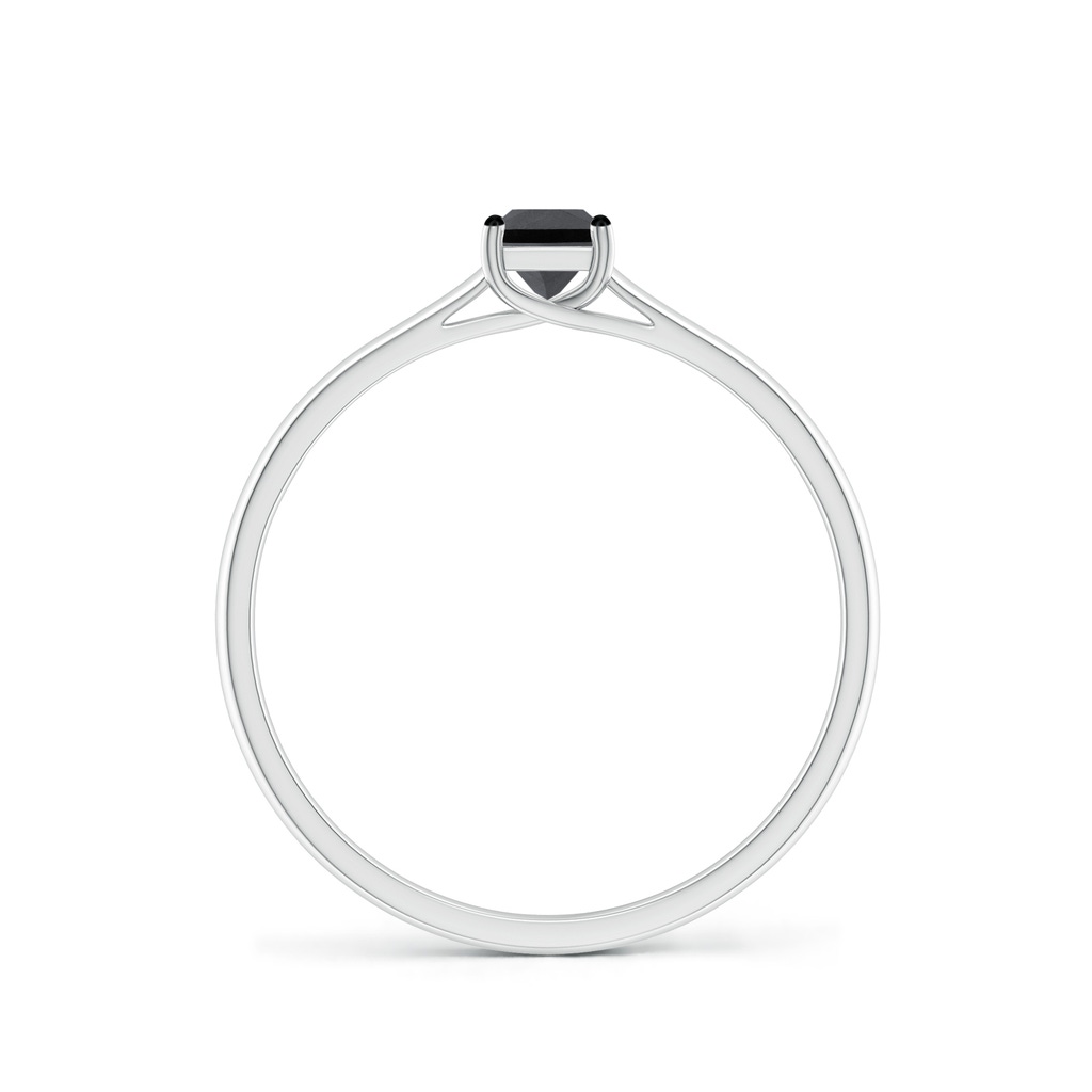 3.5mm AA Princess-Cut Black Diamond Solitaire Engagement Ring in P950 Platinum - side_1