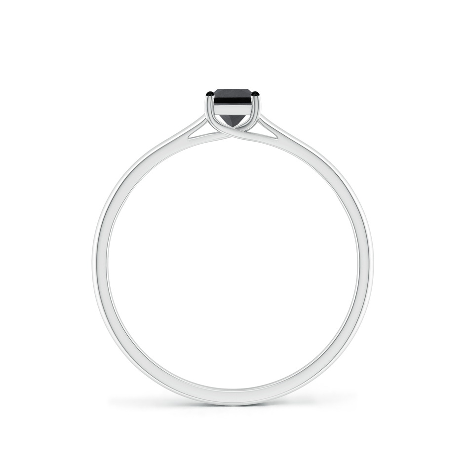 3.5mm AA Princess-Cut Black Diamond Solitaire Engagement Ring in P950 Platinum side-1