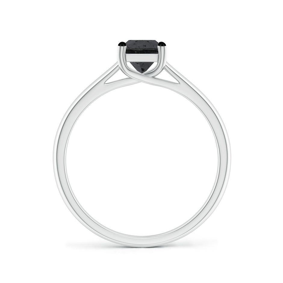 4.9mm A Princess-Cut Black Diamond Solitaire Engagement Ring in P950 Platinum side-1
