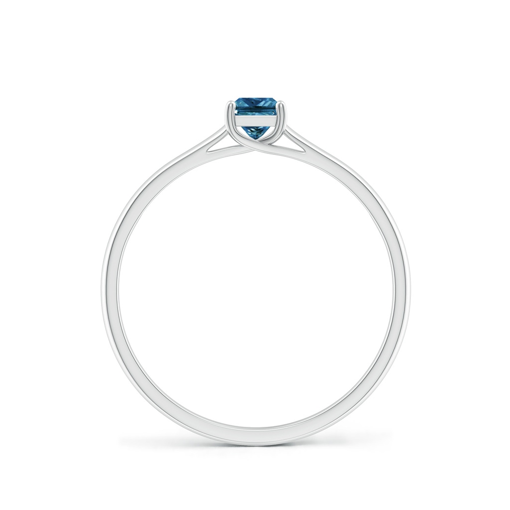 3.5mm AAA Princess-Cut Blue Diamond Solitaire Engagement Ring in P950 Platinum - side_1