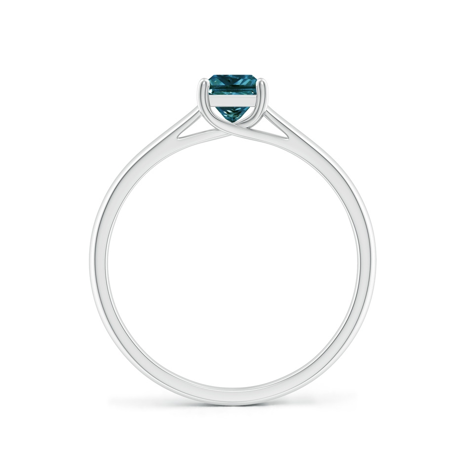 4.4mm AA Princess-Cut Blue Diamond Solitaire Engagement Ring in P950 Platinum side-1