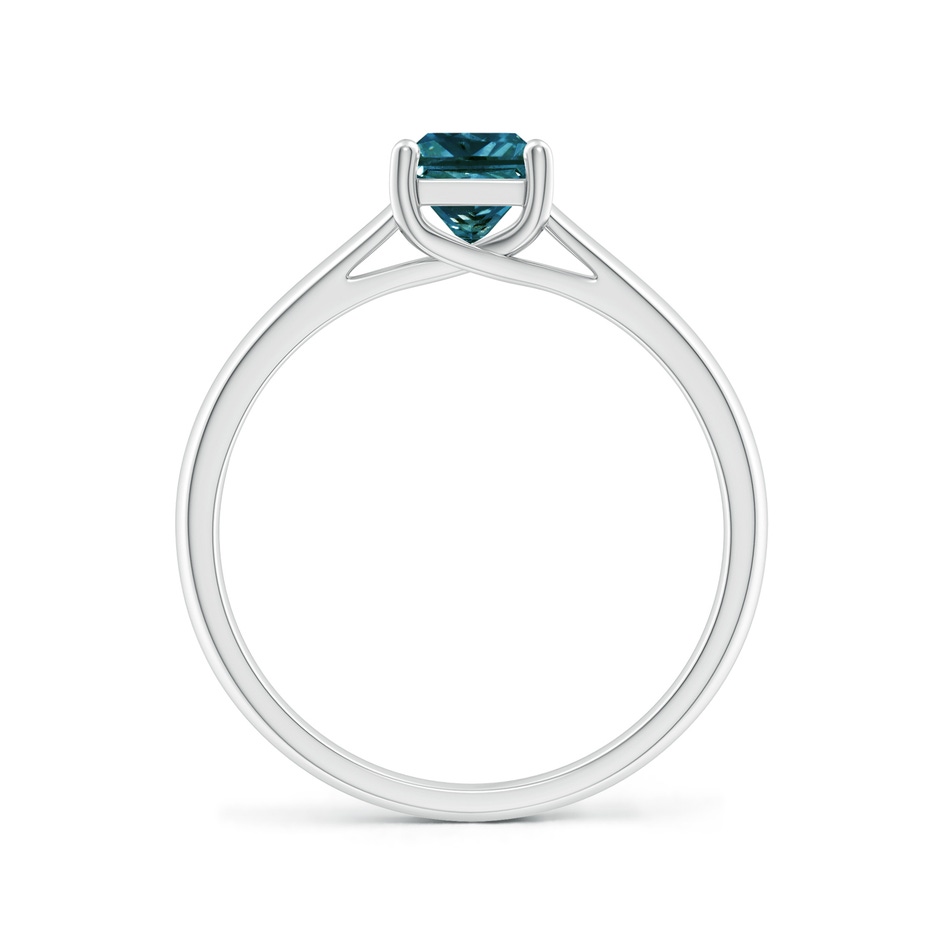 4.9mm AA Princess-Cut Blue Diamond Solitaire Engagement Ring in P950 Platinum side-1