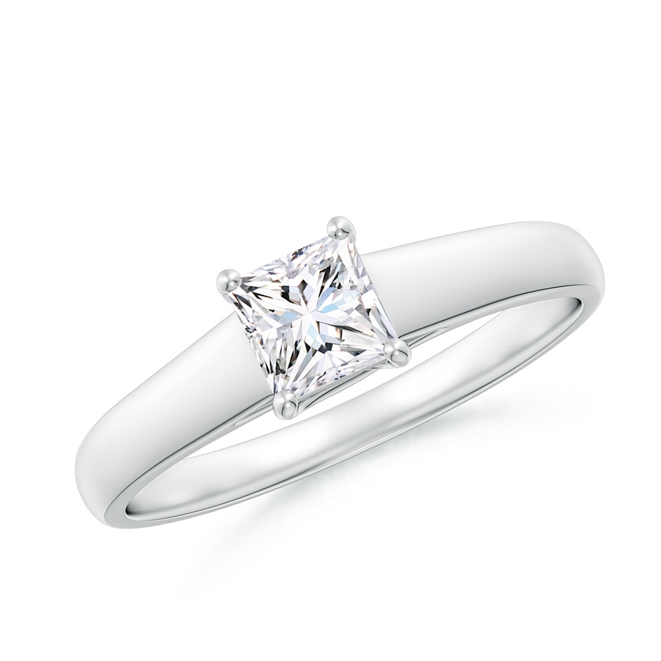 4.4mm GVS2 Princess-Cut Diamond Solitaire Engagement Ring in White Gold 
