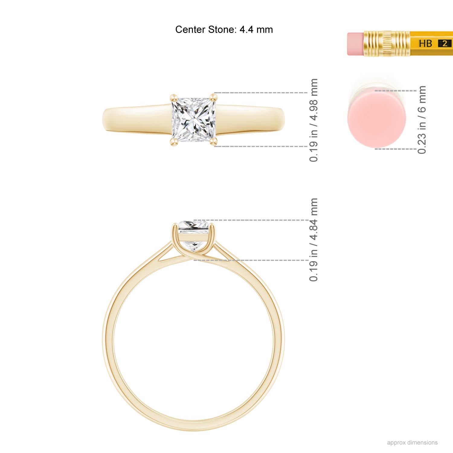 H, SI2 / 0.5 CT / 14 KT Yellow Gold