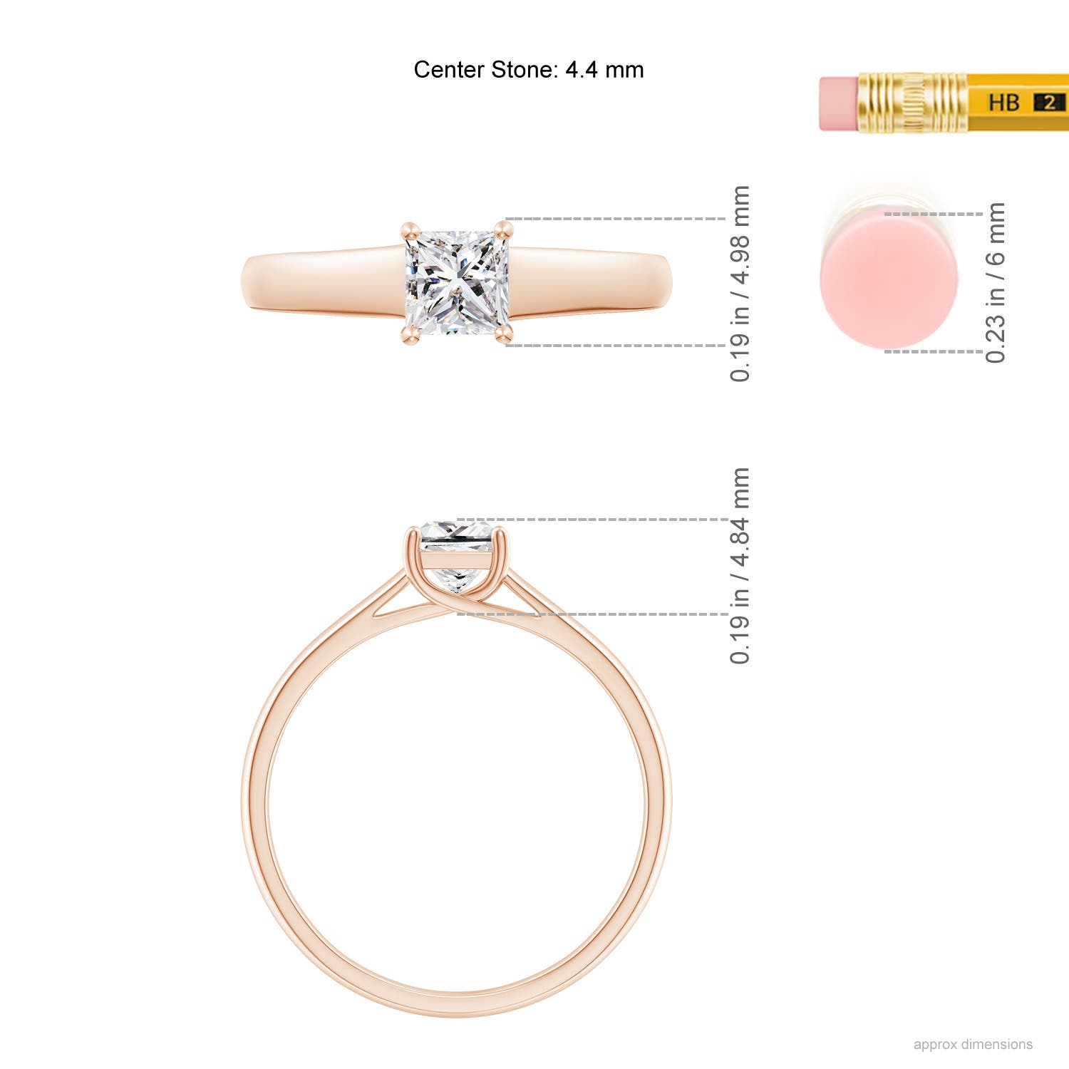 I-J, I1-I2 / 0.5 CT / 14 KT Rose Gold