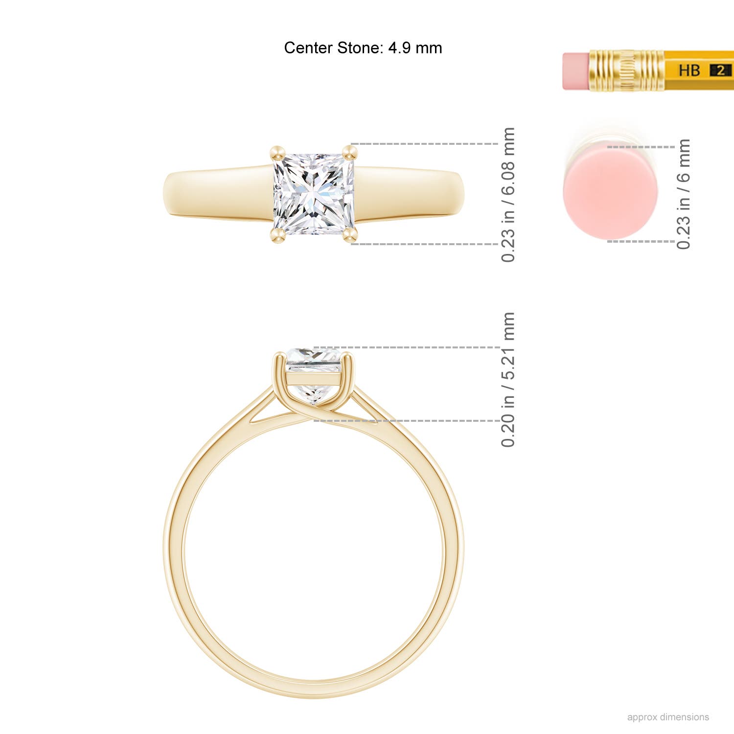 G, VS2 / 0.65 CT / 14 KT Yellow Gold