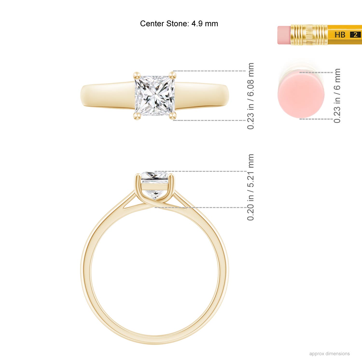 H, SI2 / 0.65 CT / 14 KT Yellow Gold