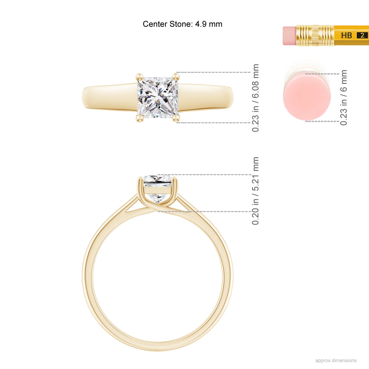 I-J, I1-I2 / 0.65 CT / 14 KT Yellow Gold