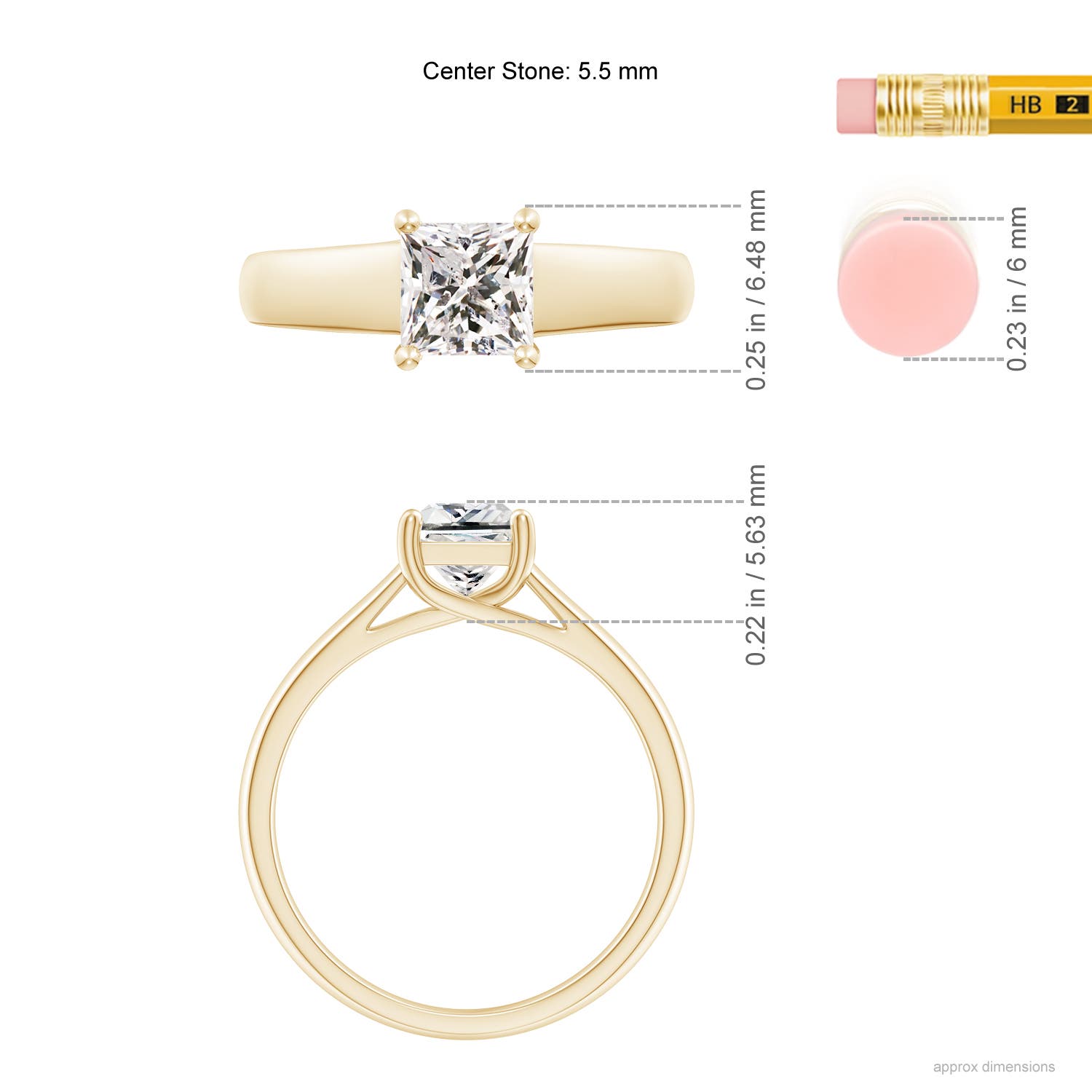 K, I3 / 1.05 CT / 14 KT Yellow Gold