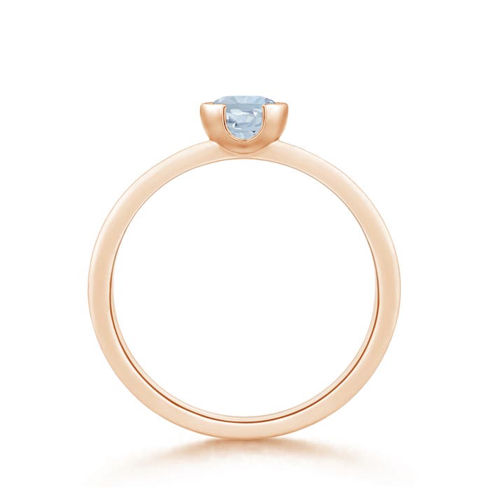 A - Aquamarine / 0.4 CT / 14 KT Rose Gold