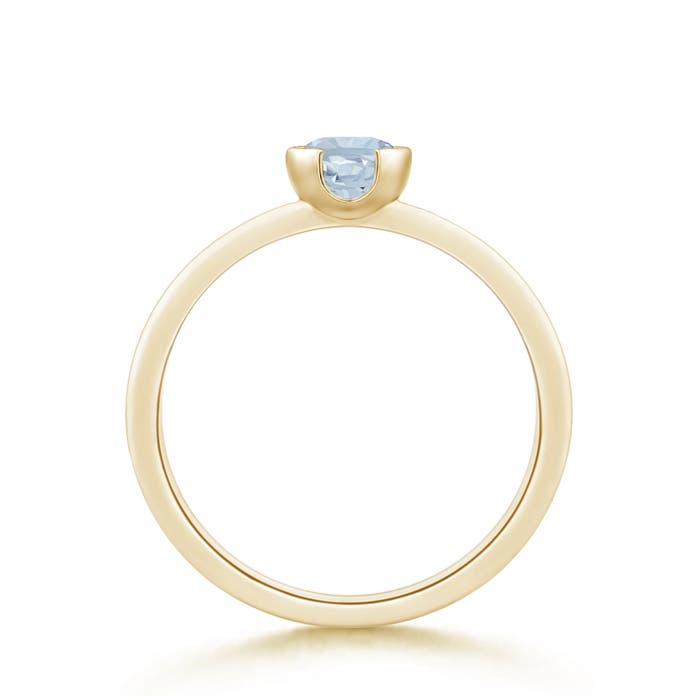 A - Aquamarine / 0.4 CT / 14 KT Yellow Gold