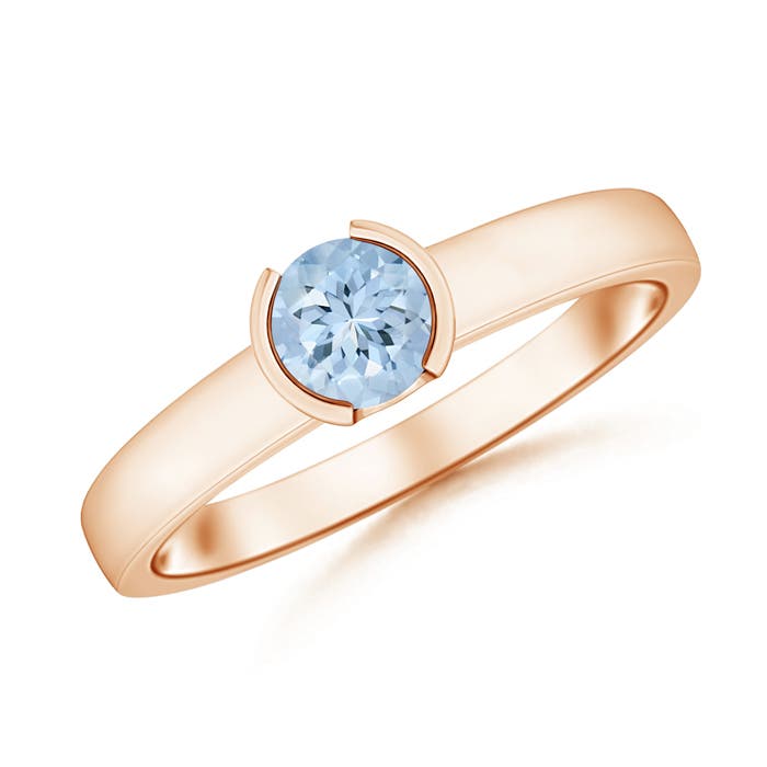 AA - Aquamarine / 0.4 CT / 14 KT Rose Gold