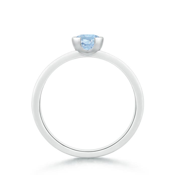 AA - Aquamarine / 0.4 CT / 14 KT White Gold